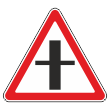 Дорожный знак 2.3.1 «Пересечение со второстепенной дорогой» (металл 0,8 мм, III типоразмер: сторона 1200 мм, С/О пленка: тип В алмазная)